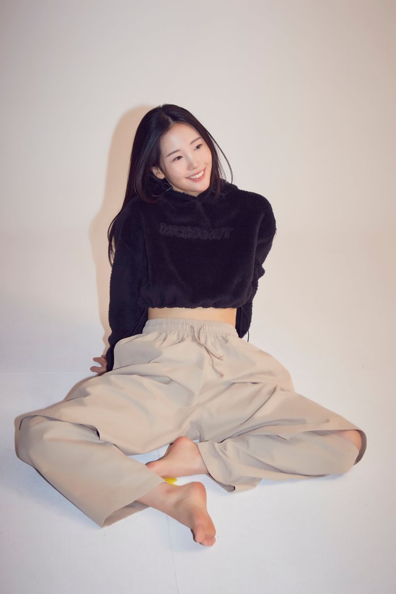 banding half cut long pants_be