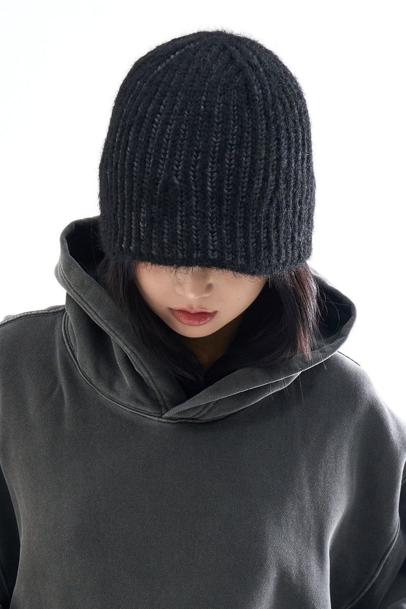 Ribbed deep wool bucket hat