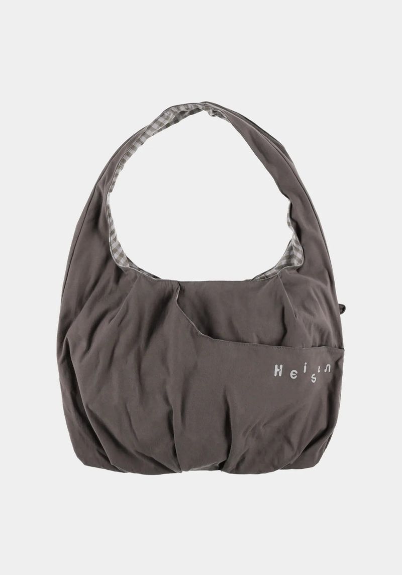 Heisan（ハイサン）の「チェックパッカブルパンプキンバッグチャコール（バッグ）」
