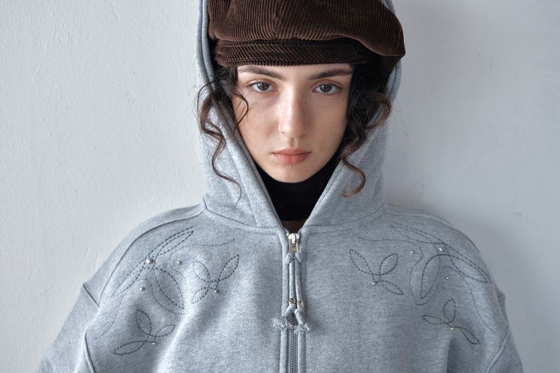 WESTERN BOLD STITCH HOODIE - MELANGE