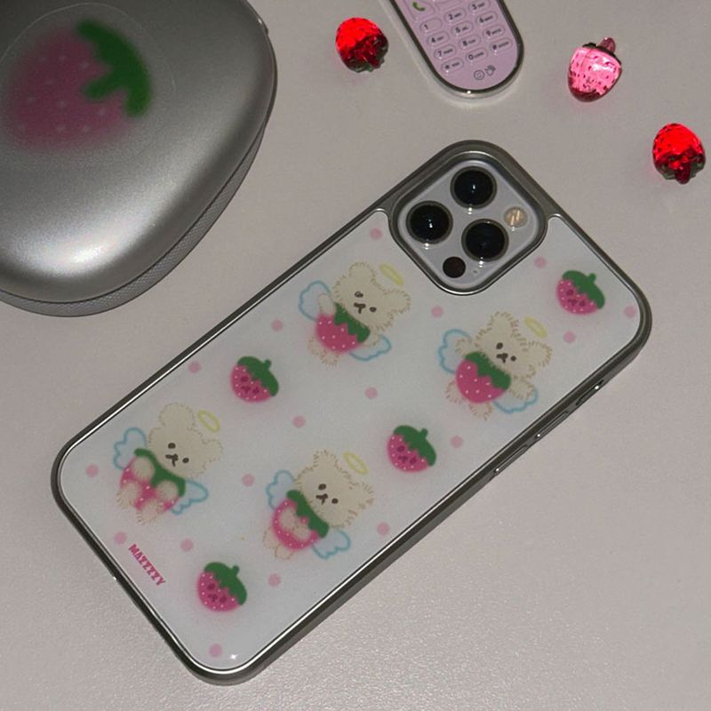 MAZZZZY(マジー)の「Strawberry Angel Muffin / White (Silver Epoxy)(Smartphone Accessories)」