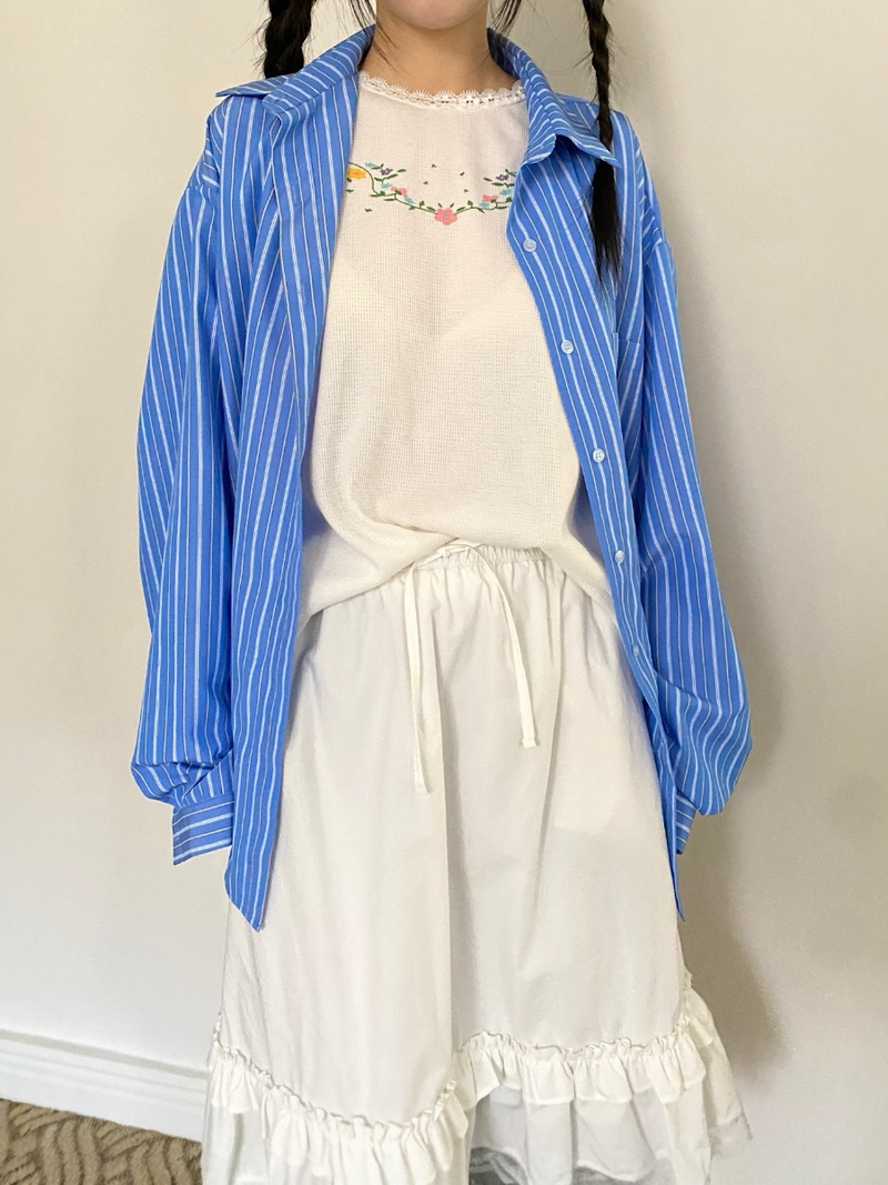 garden waffle lace T