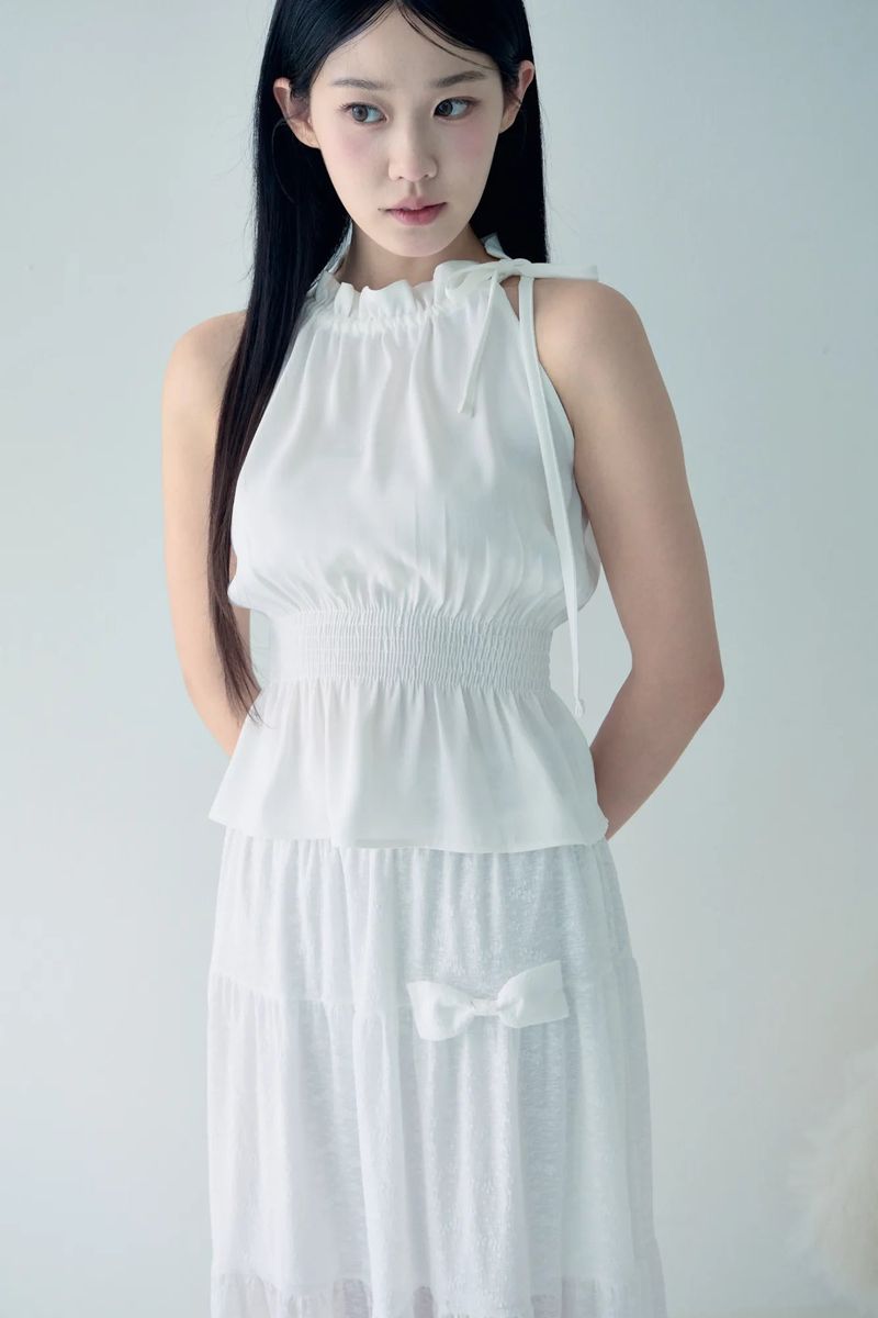 Sophia halter blouse (Ivory)