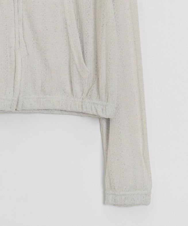 Katarzy Punching Knit Hood Zip-Up