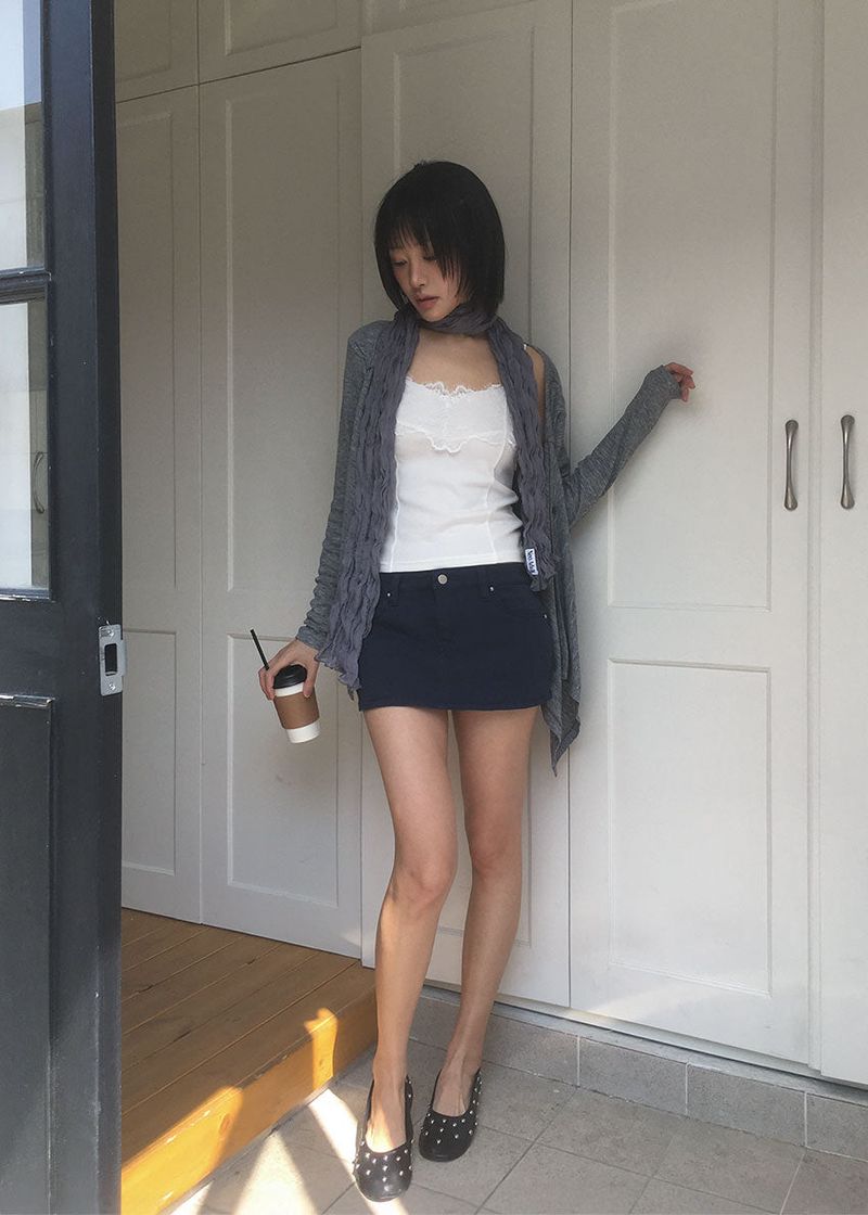 STUD MICRO SKIRT SHORTS