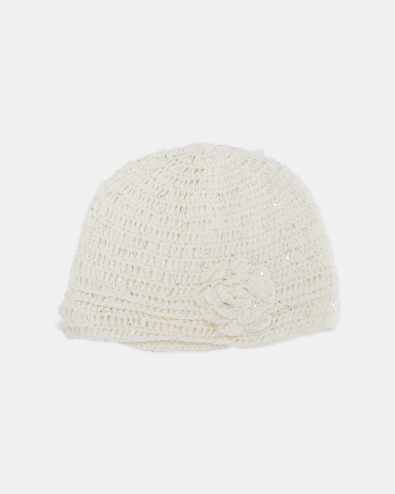 Drbin Flower Pendant Knit Beanie