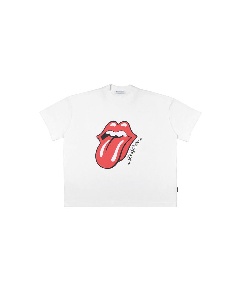 DirtyCoins（ダーティーコインズ）の「DC x The Rolling Stones Logo T-Shirt White（Tops）」