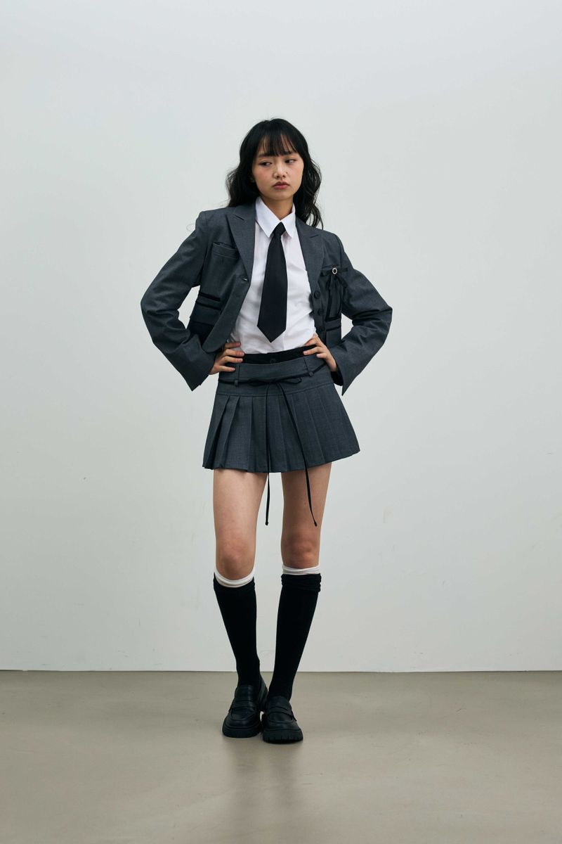 ASTRAL CROP JACKET / CHARCOAL