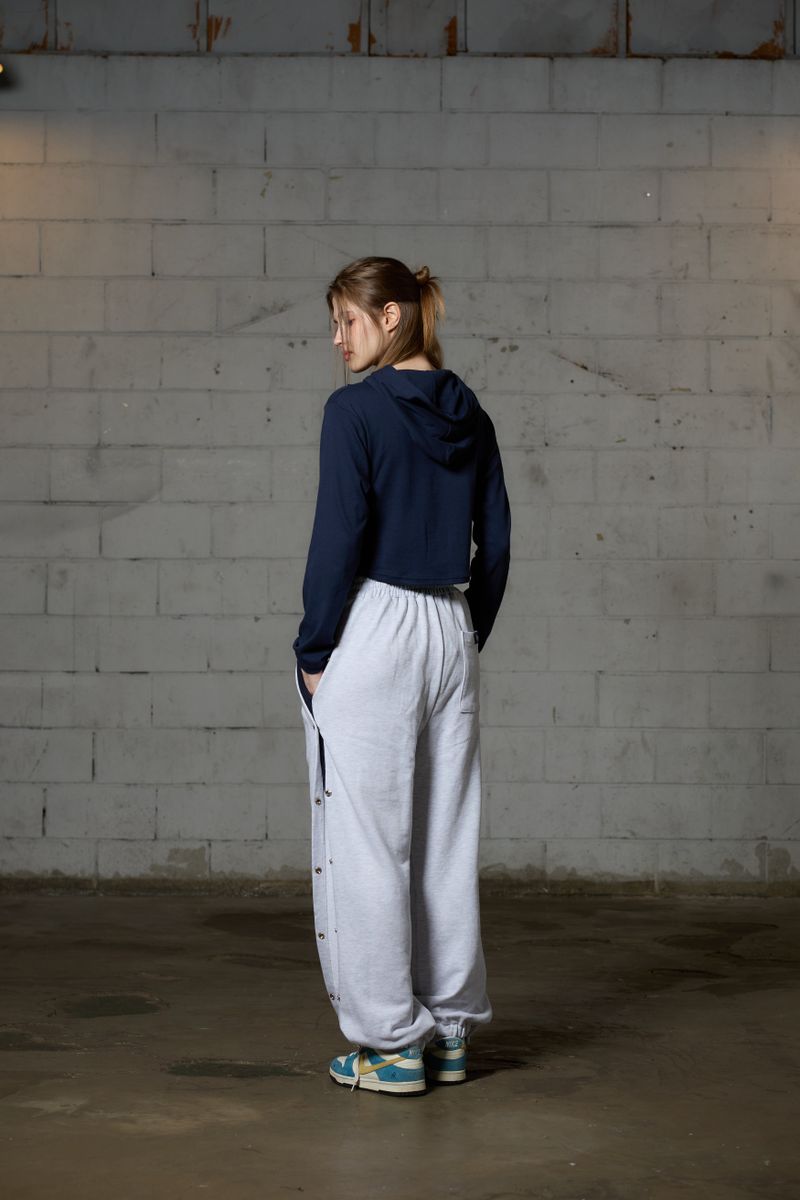 ILLA PPINTUCK HOODIE / NAVY