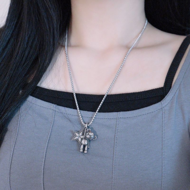 Teddy Bear Star Necklace