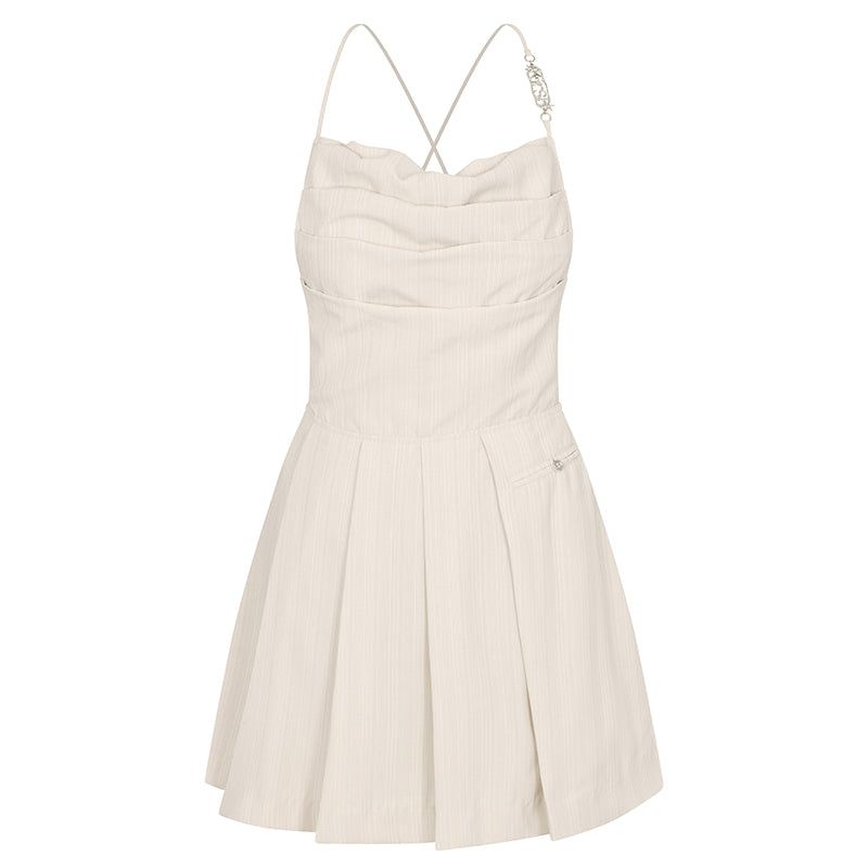 KIRSH（キルシー）の「BACK POINT PLEATS WOVEN DRESS [MULTI]（Dresses）」