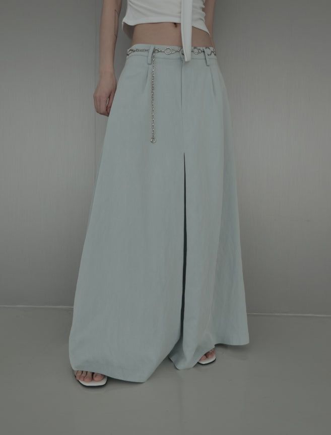 mnem（ムネム）の「Lumar Inverted Pleated Long Skirt（Skirts）」