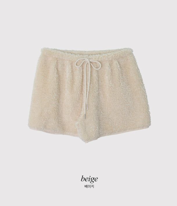 Fluffy Boa Fleece Shorts (3color)
