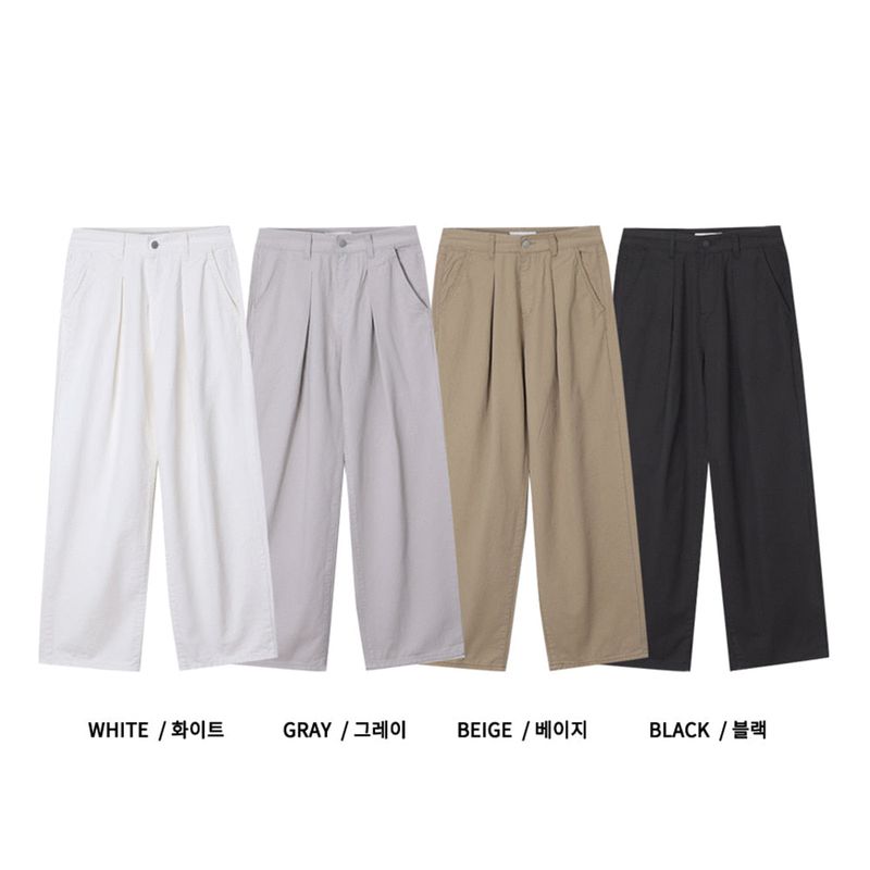 ASCLO Reverse Tuck Cotton Pants (4color)
