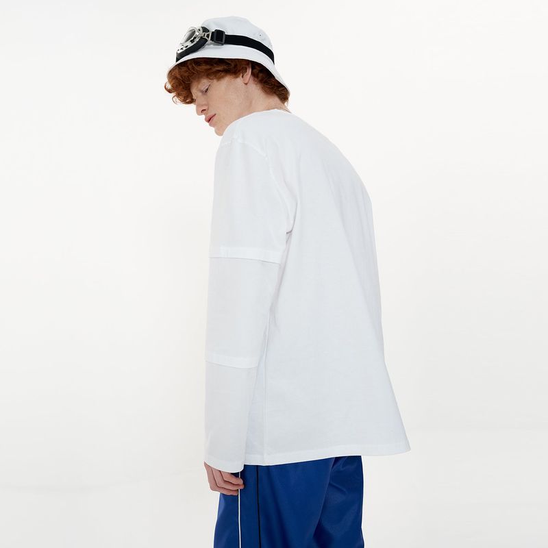 Triple Sleeve T-shirt [White]