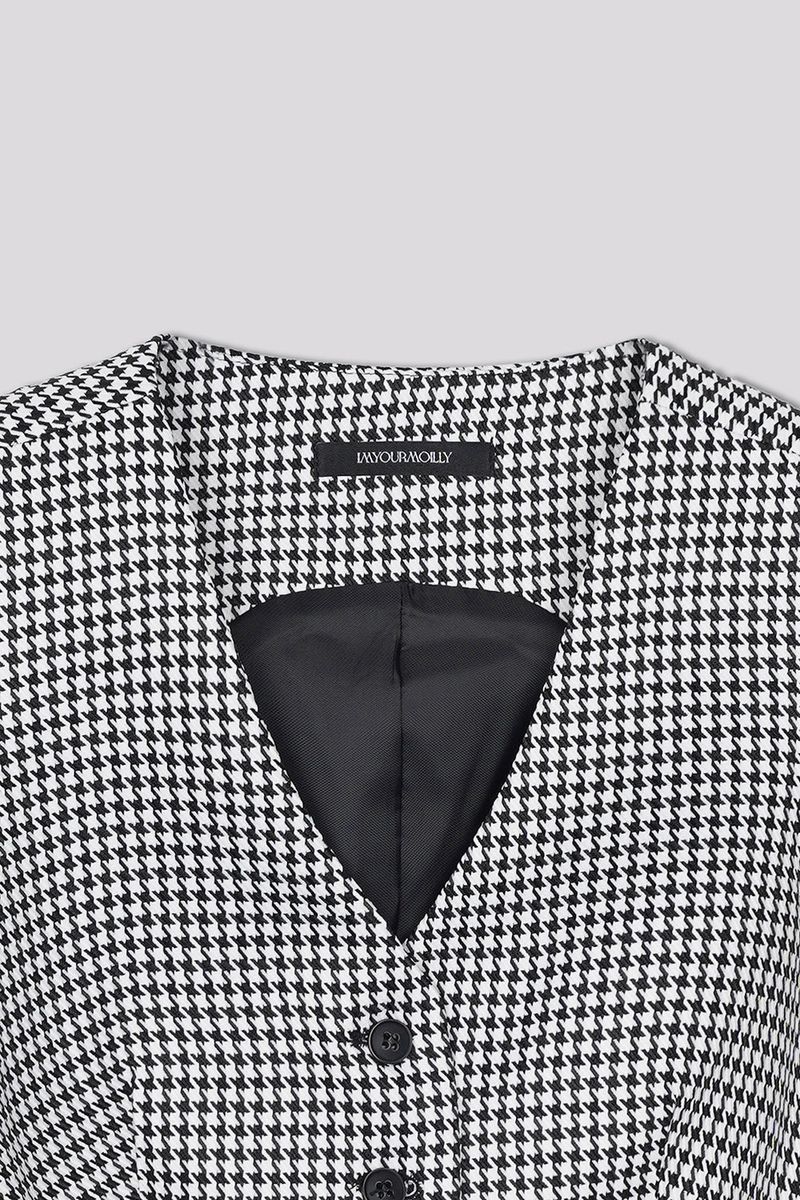 Hound Tooth Pattern Vest