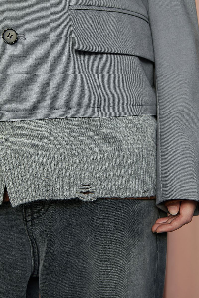 DOCKING KNIT JACKET / GREY