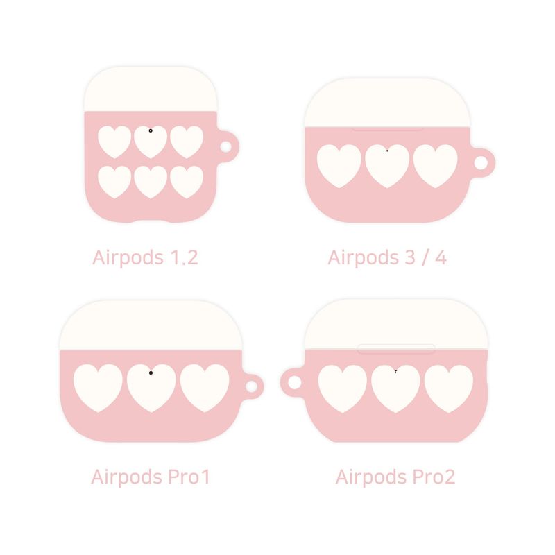 cutie heart glossy hard airpods case