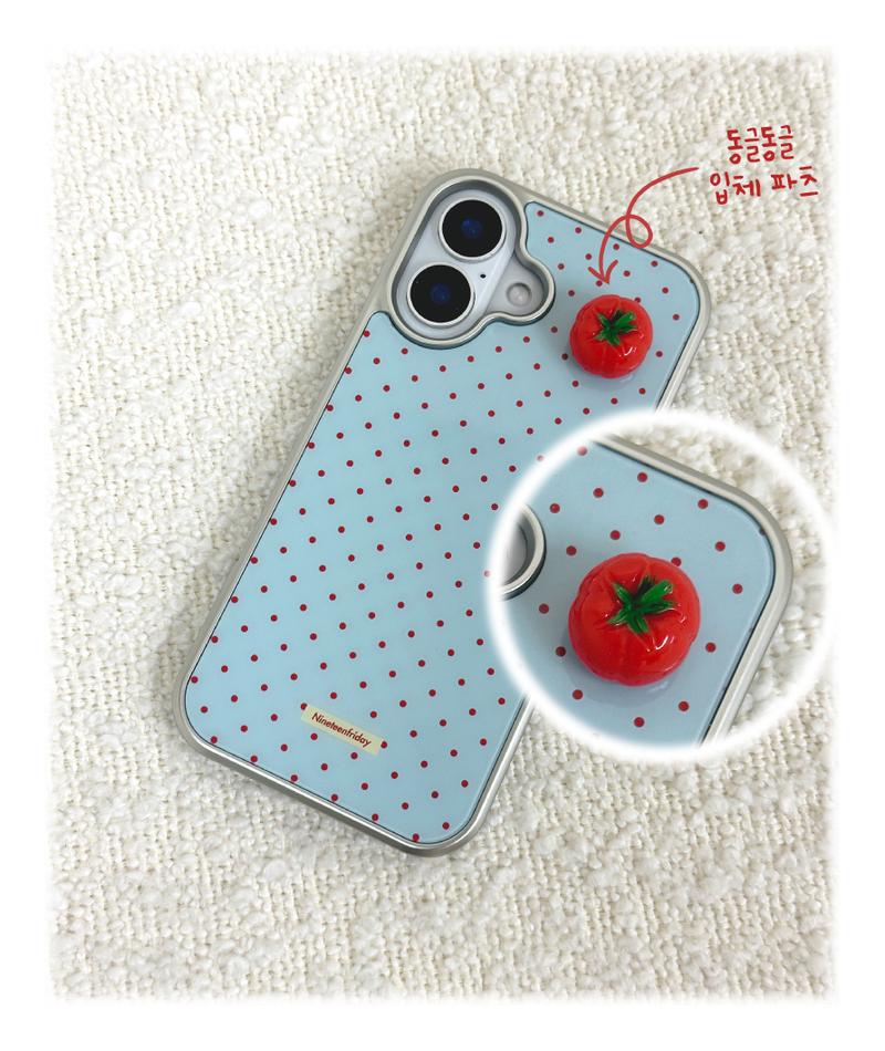 Grip SET) 3D TOMATO MAGSAFE Dot iPhone Phone Case