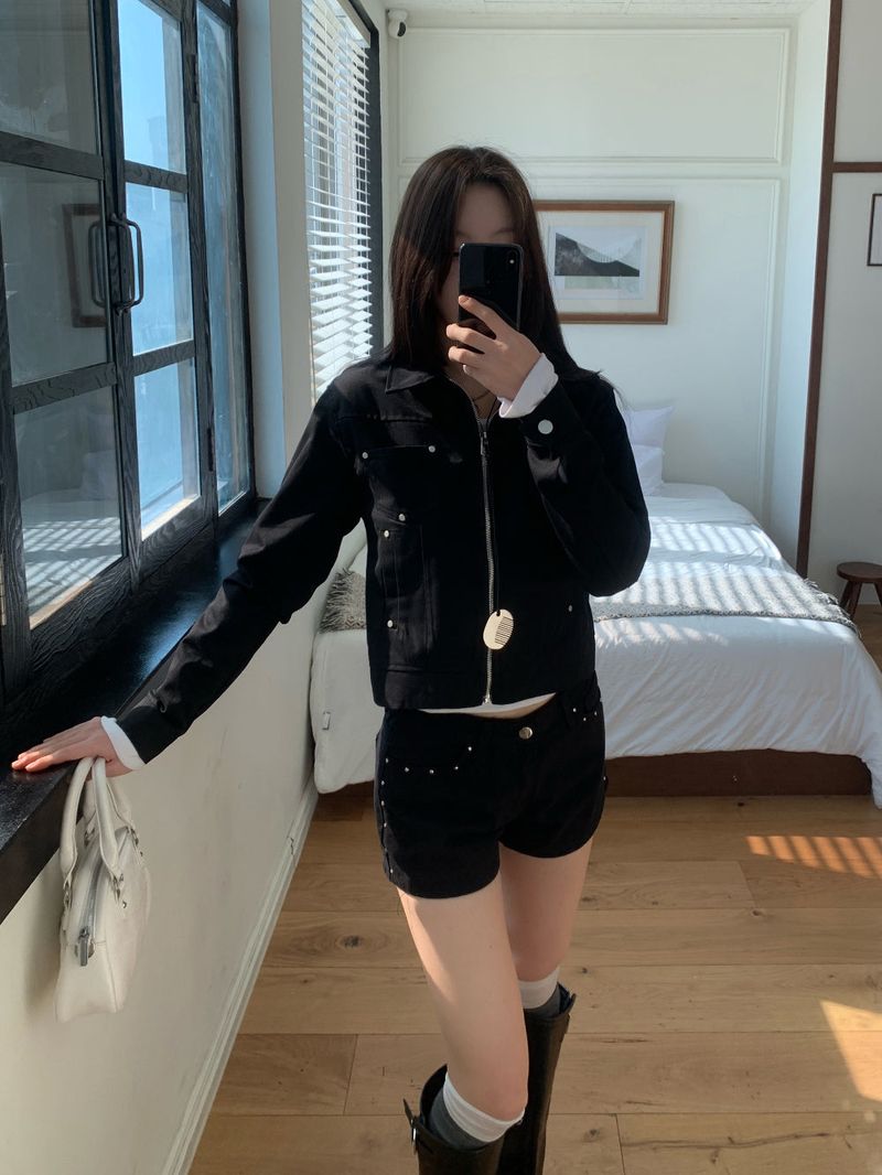 Haze Metal Stud Cotton Jacket