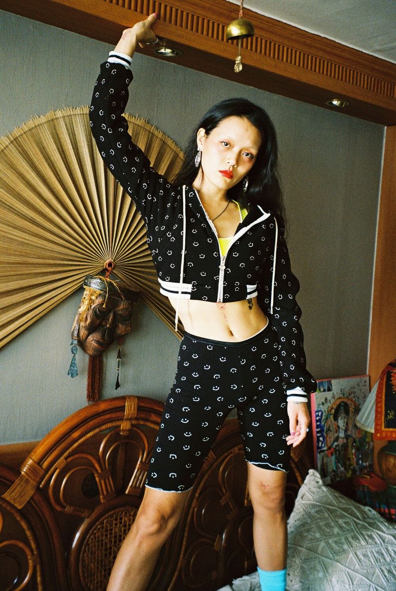 smile leggings black