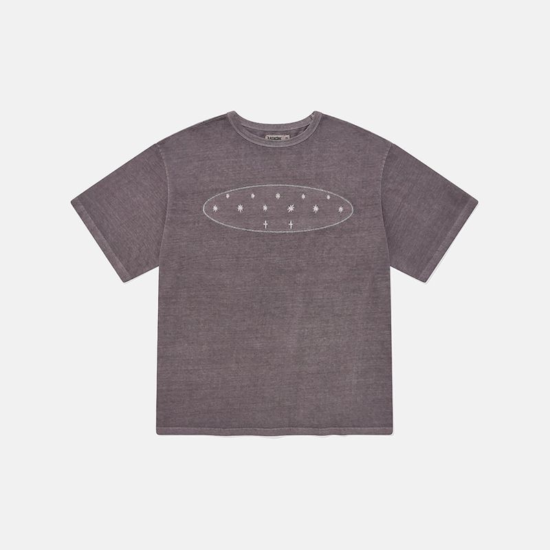karactor（カラクター）の「Starry pigment half T-shirts / Ash purple（Tops）」