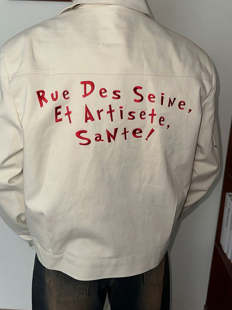 ASCLO Back Embroidery Truecker Jacket (2color)