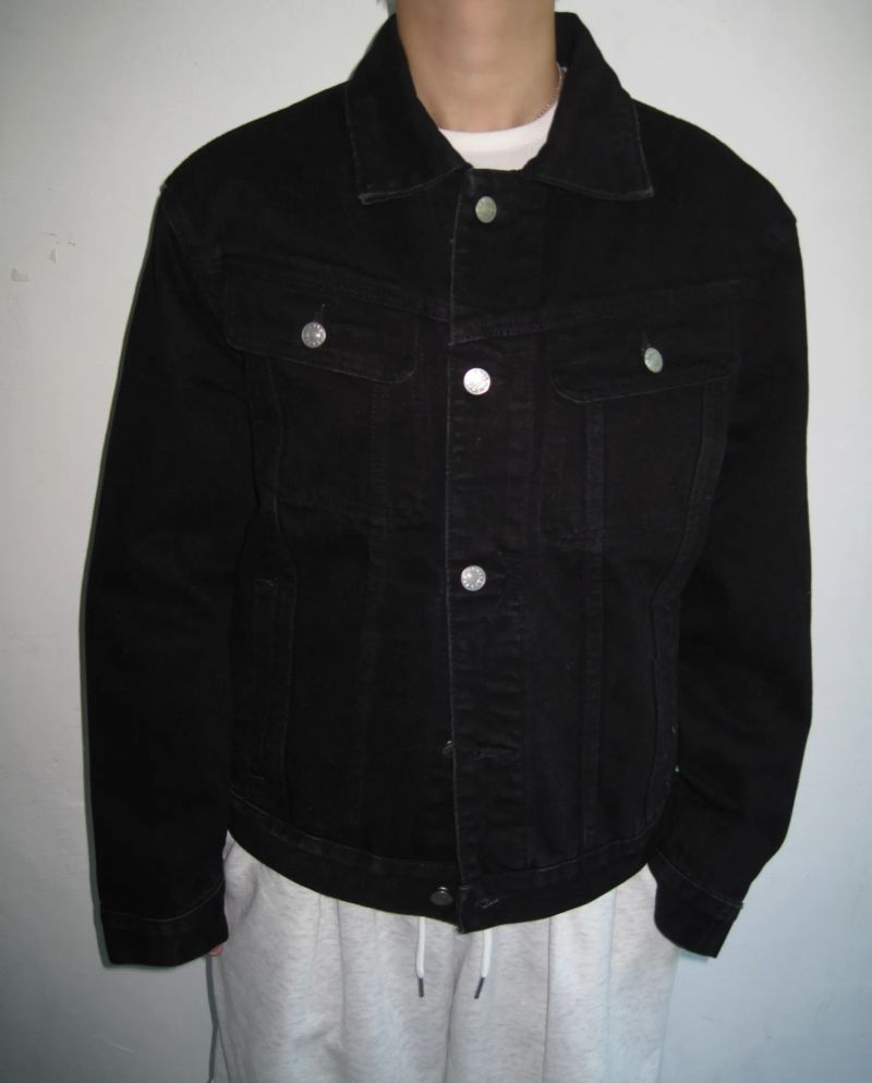 [UNISEX] ベーシッククロッピードデニムジャケット(3 Sizes, 4 Colors)