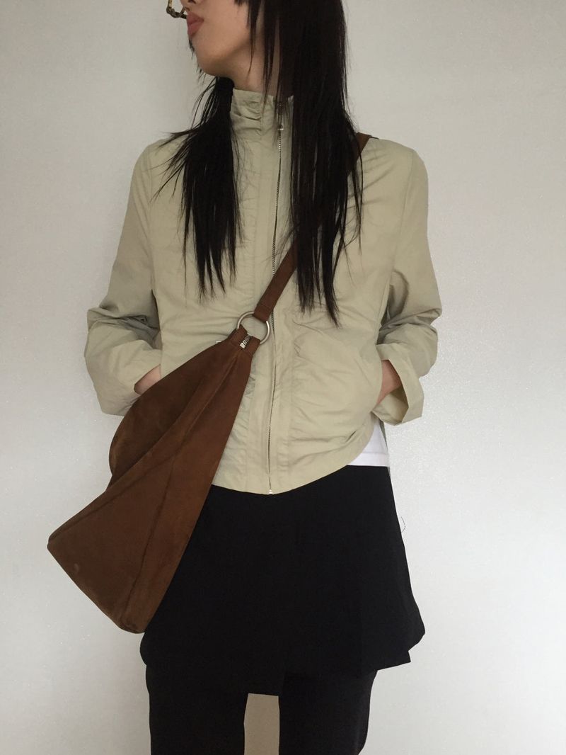 Cut slacks layered pants (2 colors)