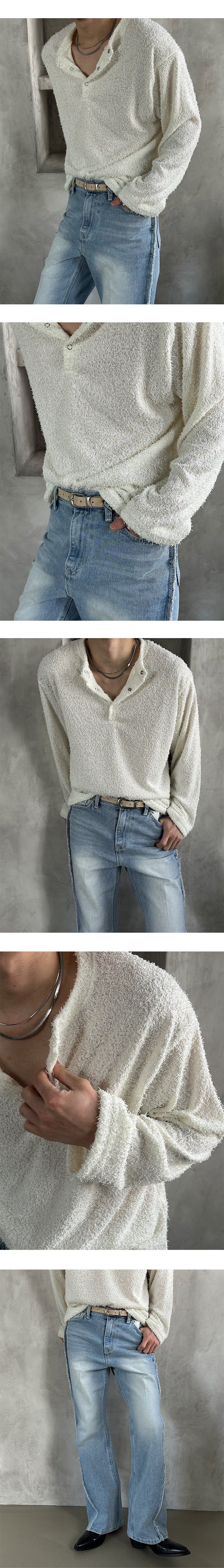 [S/S] Boucle henry neck long sleeves(4color)