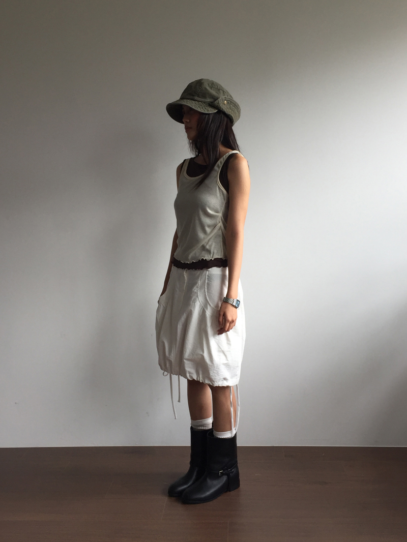 Washed flap bucket hat (2color)