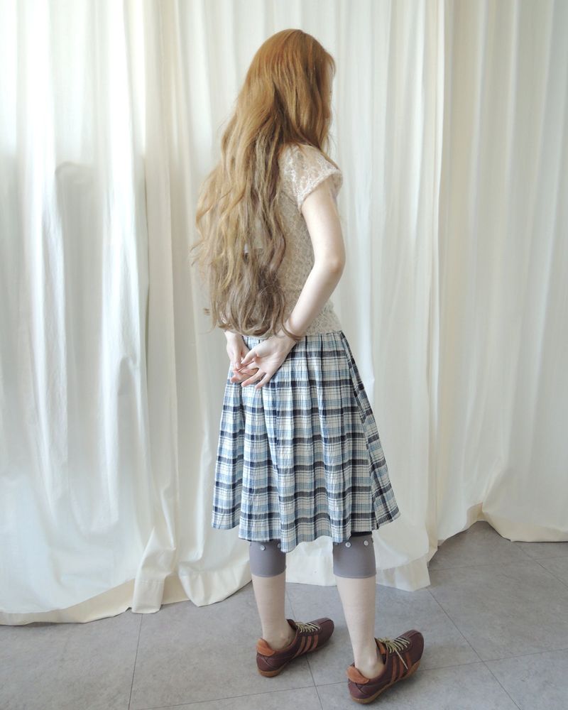 BUTTON CONTRAST LAYERED LEGGINGS