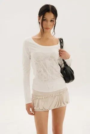 threetimes（スリータイムズ）の「シルエットTシャツ アイボリー（トップス）」