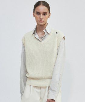 NICK&NICOLE（ニック＆ニコール）の「NNC ROUND NECK KNIT VEST_GRAY（Tops）」
