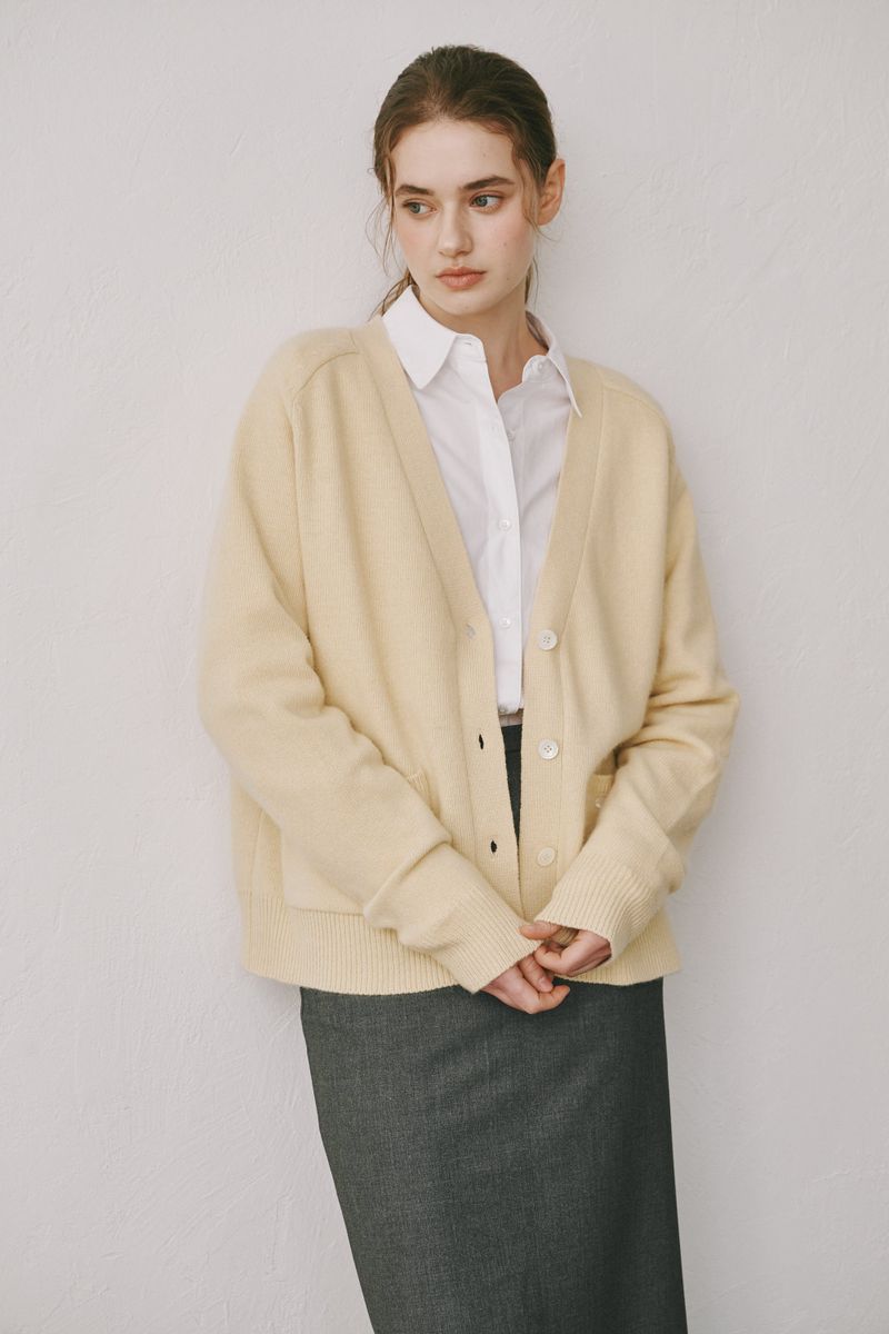 Loose cardigan (Yellow)