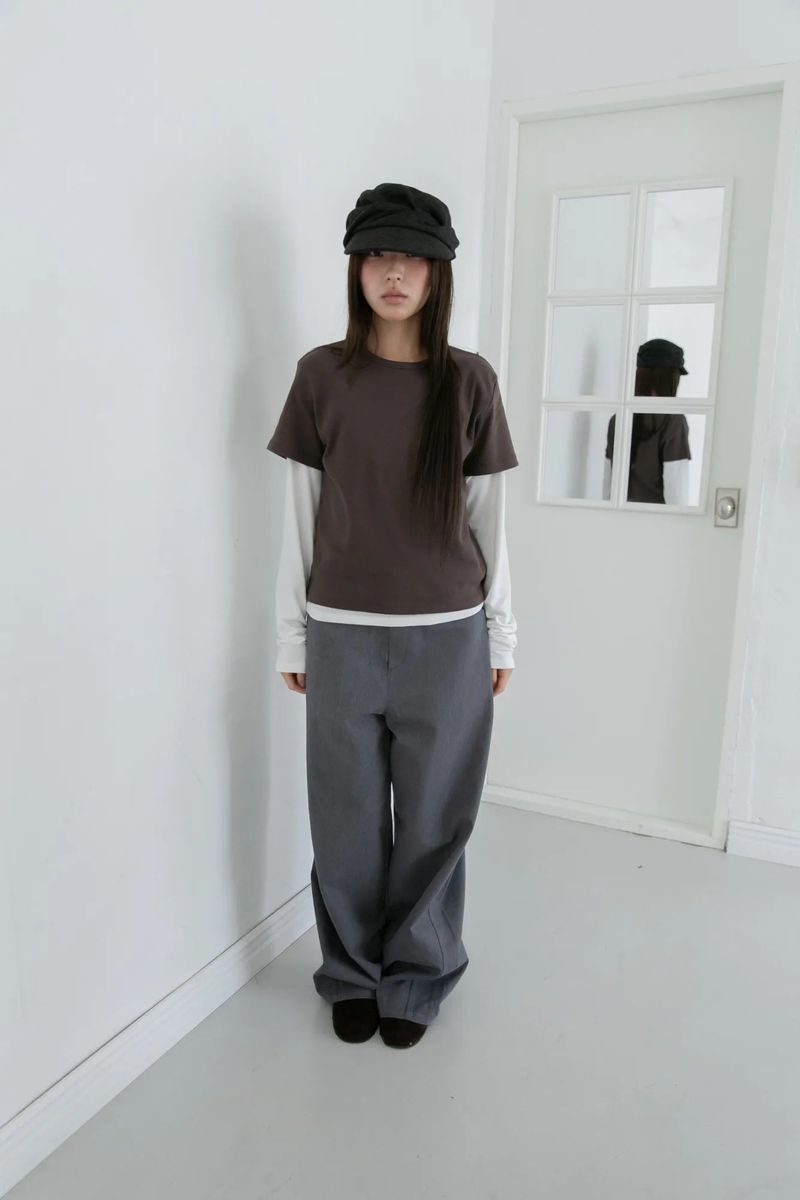 fall button pocket wide pants(2colors)