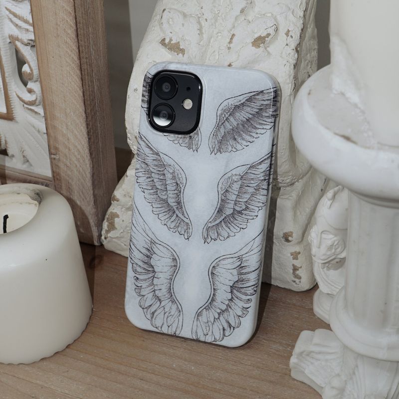 [MADE] wings matt hard phone case (matt/black)