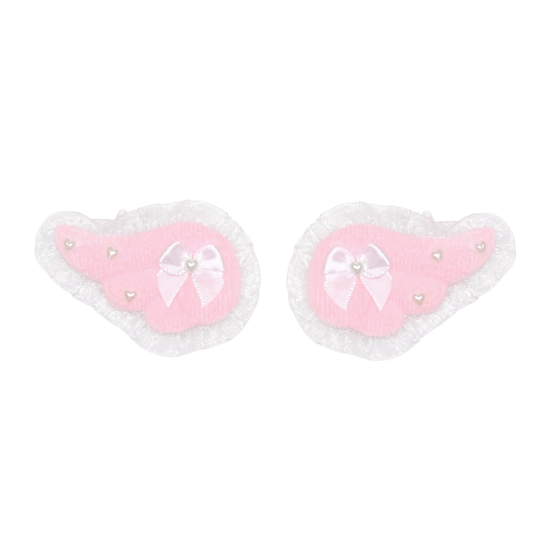 princess house（プリンセス ハウス）の「フルッフィーヘアクリップ リボンエンジェル（ピンク）（ヘアアクセサリー）」