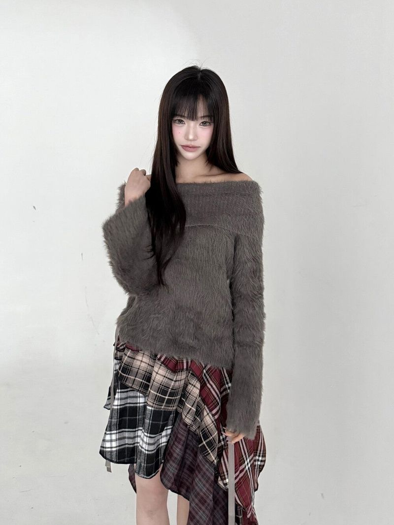 Seow(ソウ)の「1542. Ribbon off shoulder knit (4color)(Tops)」