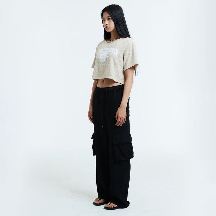 Club designer terry top / Beige
