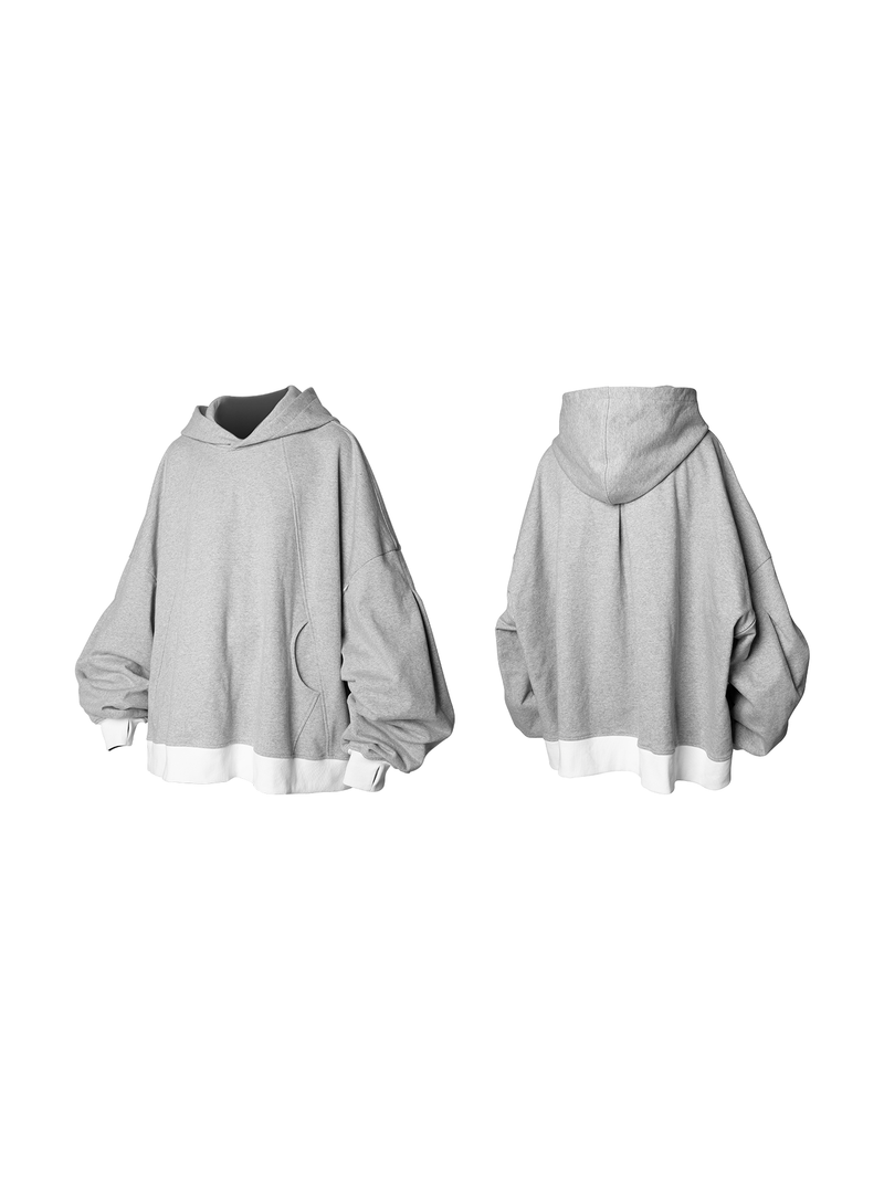 2510SWEAT_RELABEL RE-MEMBER Co-Creation Series Crescent-Cut R-Type Oversized Hoodie