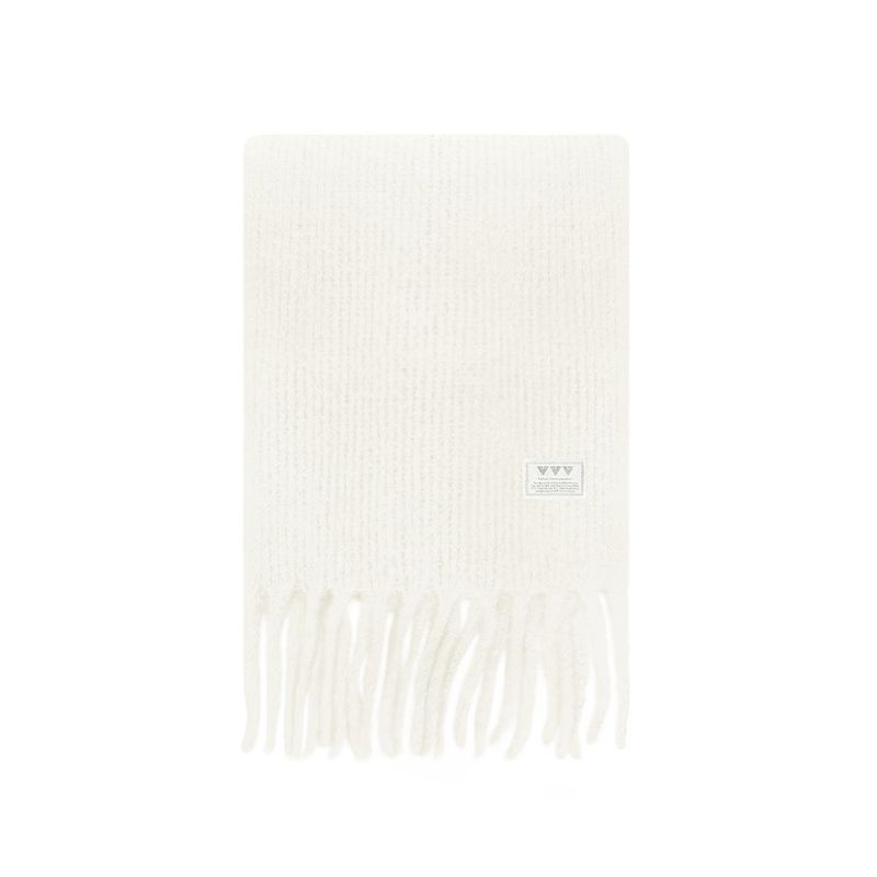 Basic Knit Big muffler_ Ivory