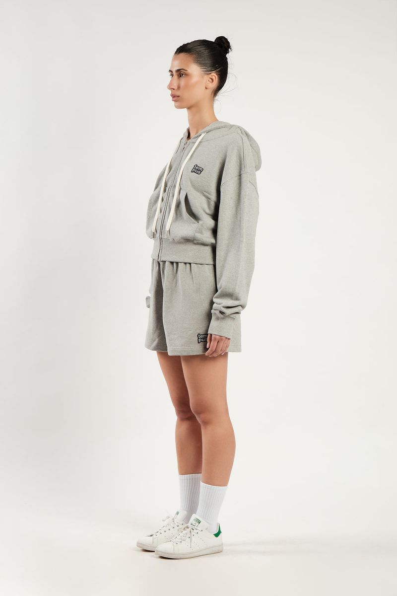 TEMPUS PATCH SHORT PANTS [GREY MELANGE]