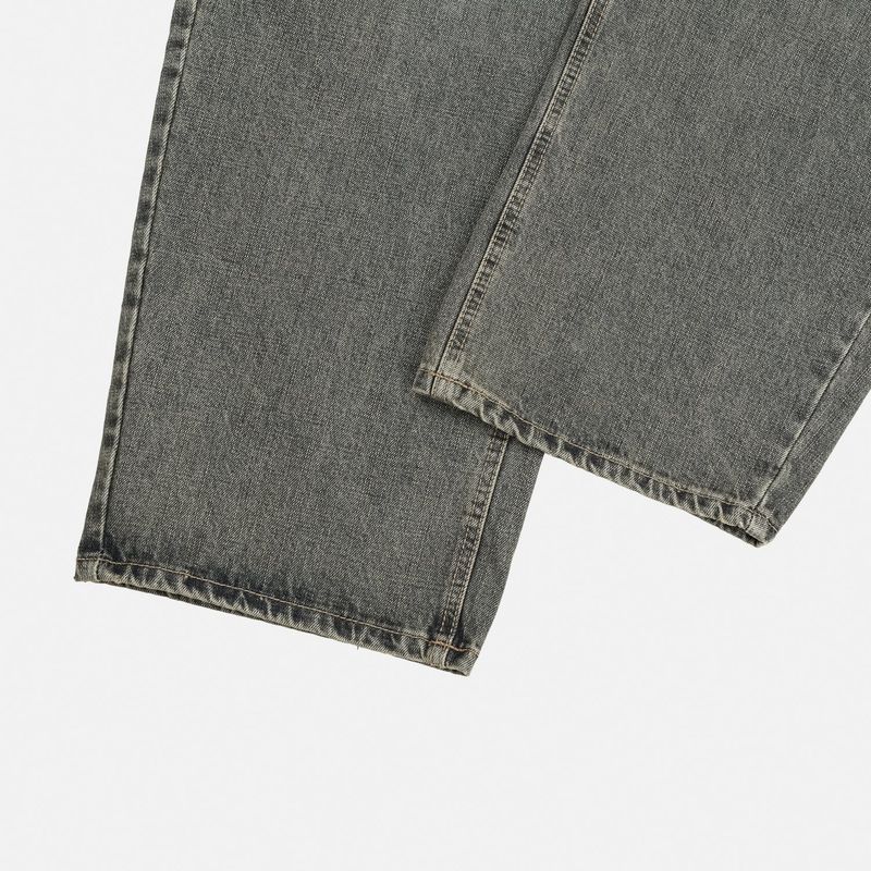 Sand Curved Denim Pants (S, M, L)