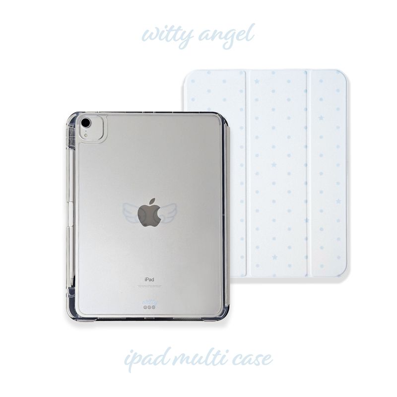 witty(ウィッティー)の「witty エンジェルiPadケース(ホワイト+スカイブルー)(スマホグッズ/小物)」
