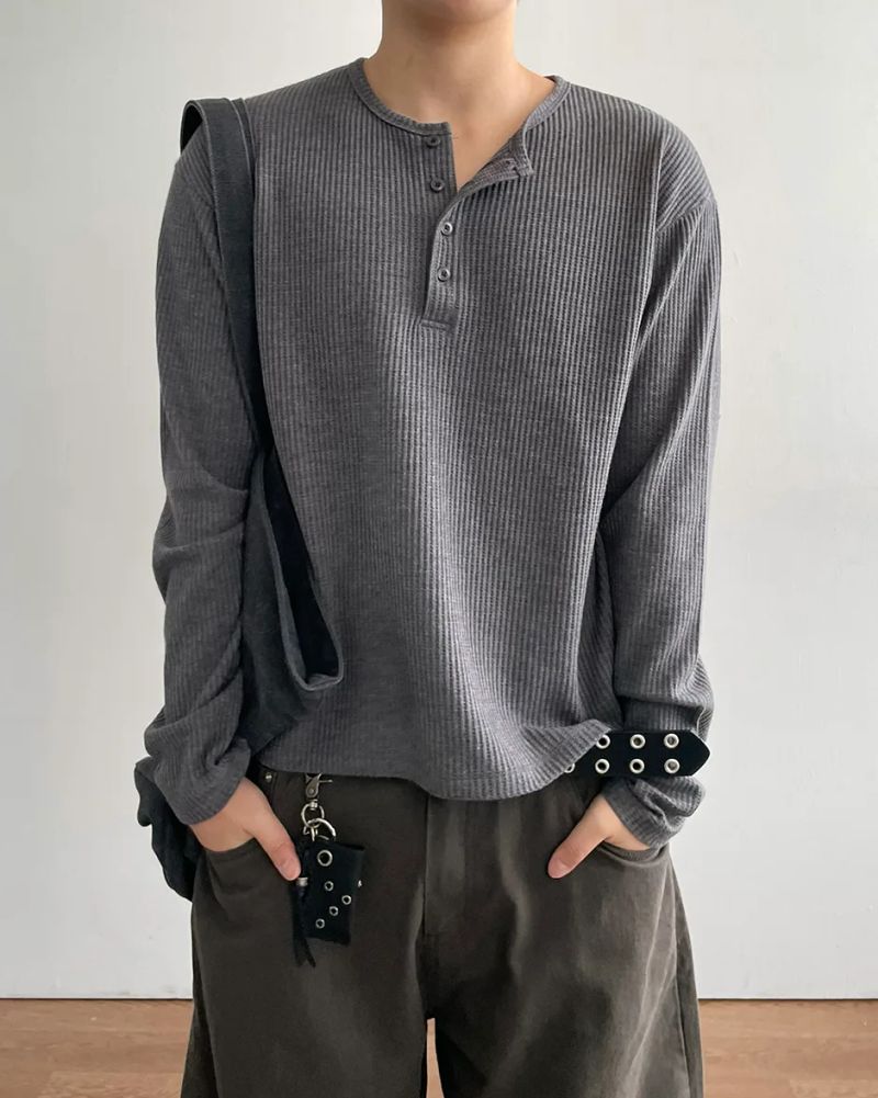 IDF（アイディーエフ）の「スポヘンリーネックワッフルロングスリーブ T（トップス）」