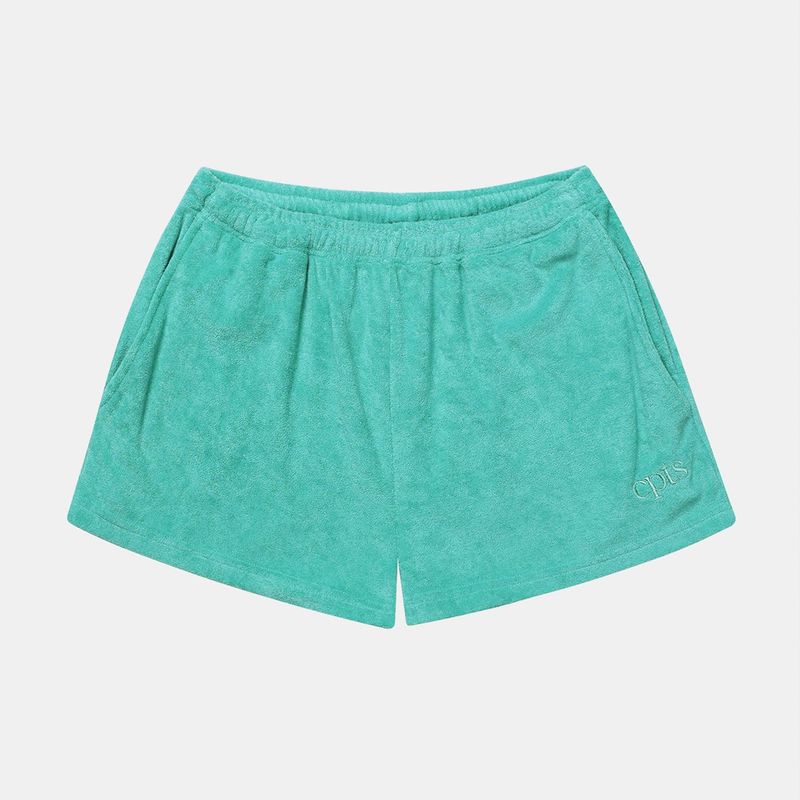 LIGHT TERRY POLO SETS_TIFFANY GREEN