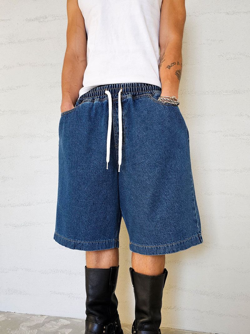VENTIQUE Washed Bermuda denim PT 2color