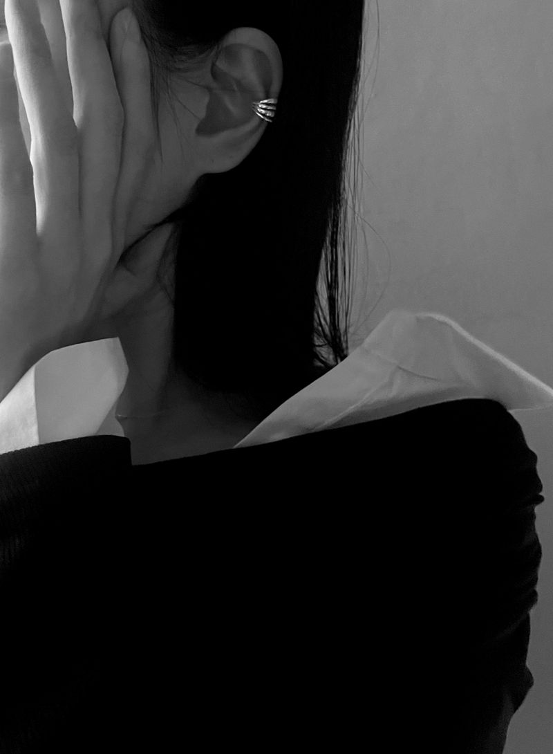 (silver925) Stripe ear cuff