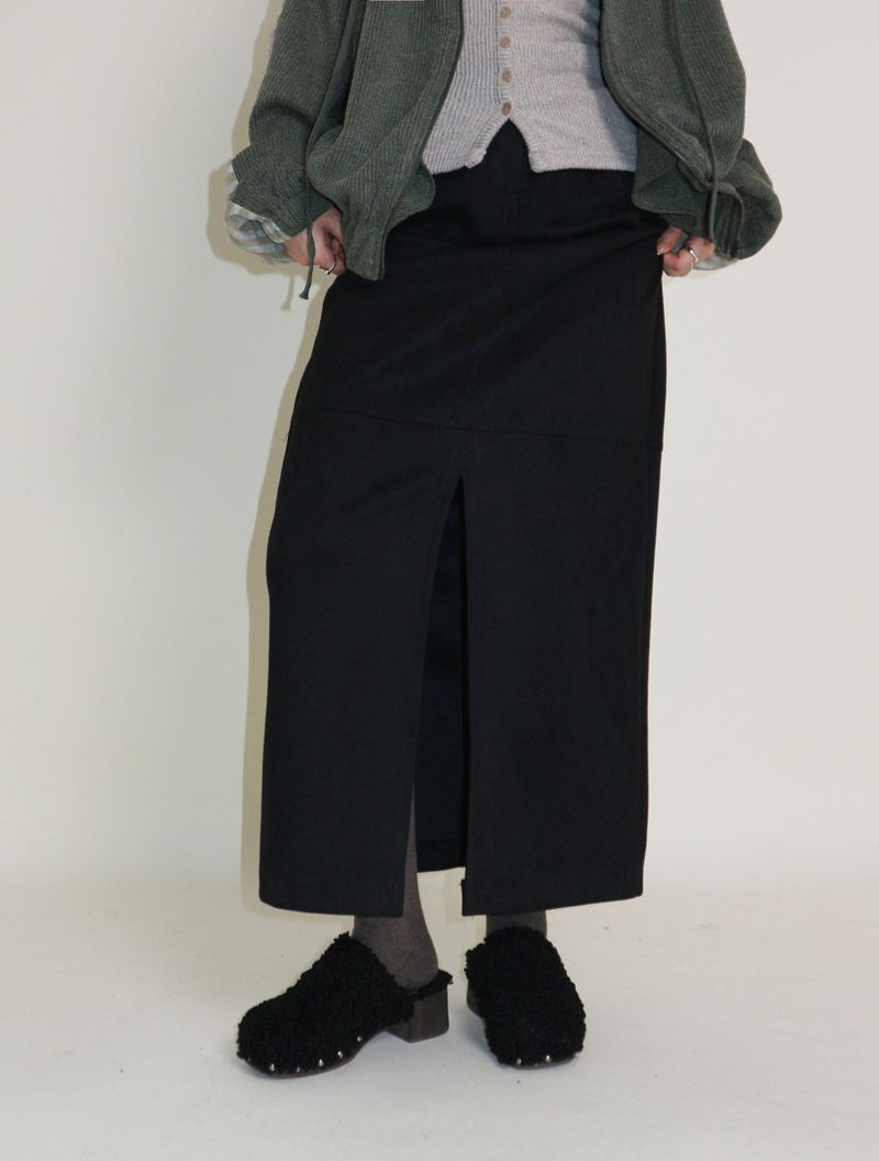 Hakata Stripe Coloring String Knitwear Zip-Up